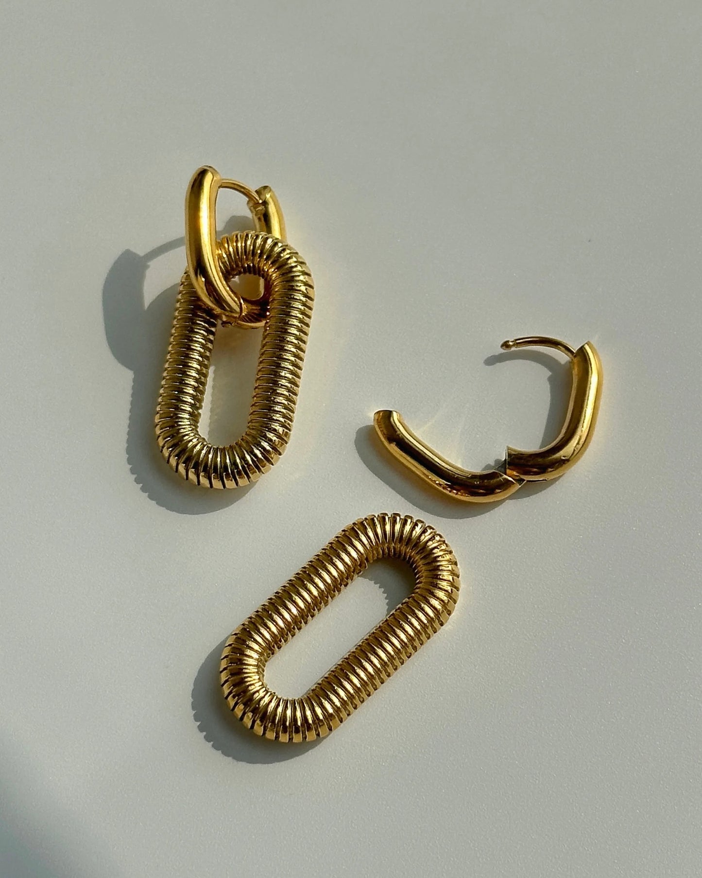 Spiral Link Hoops