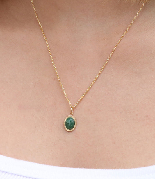 Dainty African Jade Necklace