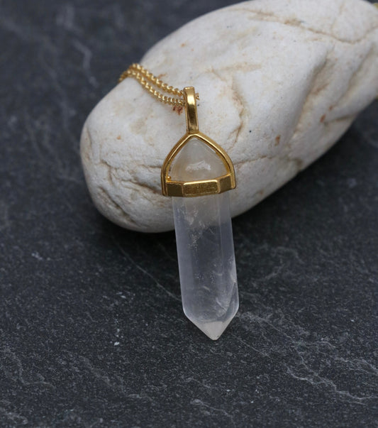 Clear Quartz Double Terminated Necklace