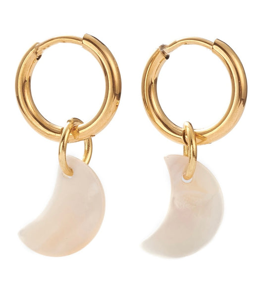 Moon Shell Earrings